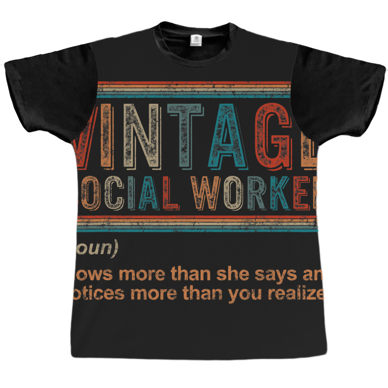 Vintage Social Worker Noun Definition Health Care  Graphic T-shirt by ShermanWoo | Artistshot