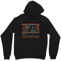 Vintage Social Worker Noun Definition Health Care  Unisex Hoodie | Artistshot