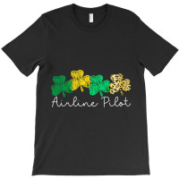 Shamrock Leopard Saint Paddys Airline Pilot St Pat T-shirt | Artistshot