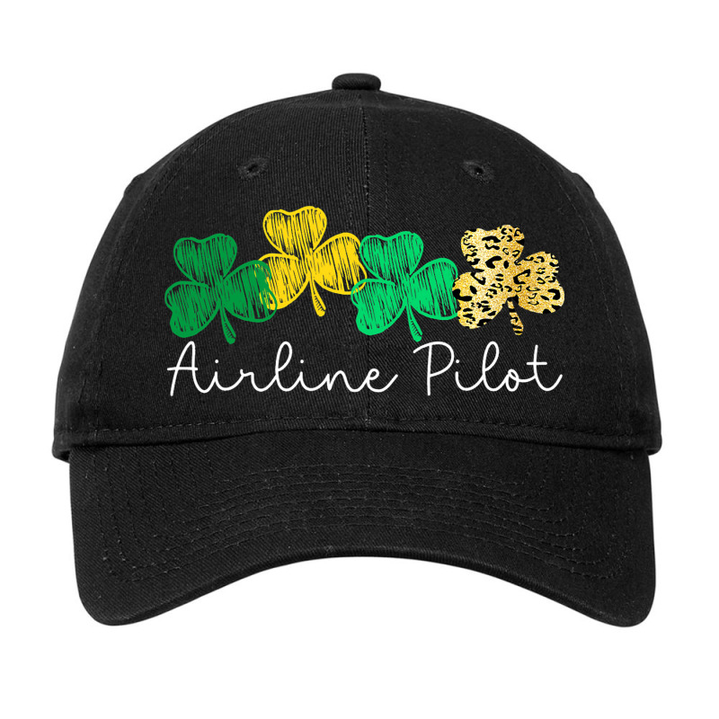 Shamrock Leopard Saint Paddys Airline Pilot St Pat Adjustable Cap | Artistshot