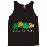 Shamrock Leopard Saint Paddys Airline Pilot St Pat Tank Top | Artistshot