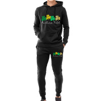 Shamrock Leopard Saint Paddys Airline Pilot St Pat Hoodie & Jogger Set | Artistshot