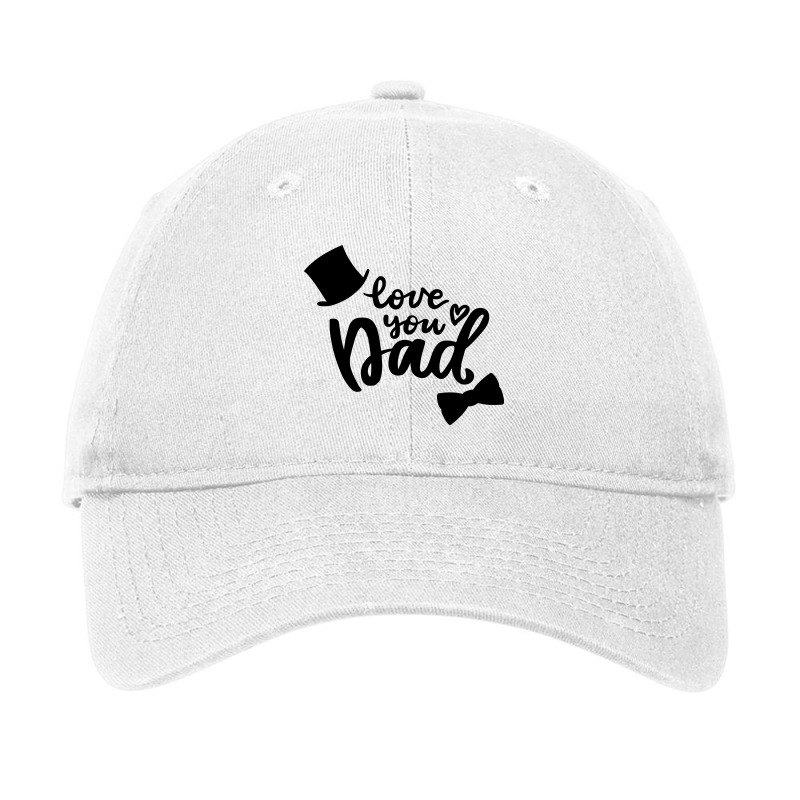 Love You Dad Modern Overlay Father's Day Gift Adjustable Cap by Latmer | Artistshot