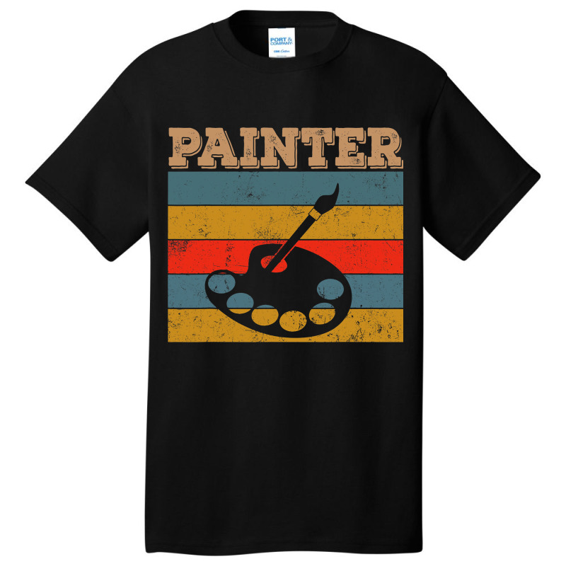 Vintage Style Retro Distressed Painter Art Teacher Basic T-shirt | Artistshot