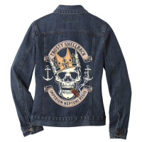 Trusty Shellback Imperium Neptuni Regis For Naval  Ladies Denim Jacket | Artistshot