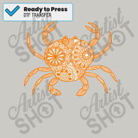 Mandala Crab Orange And White 80s Dtf Transfer | Artistshot