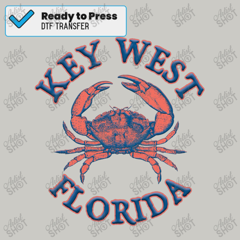 Key West Florida With Stone Crab On Wind Rose Twos Dtf Transfer | Artistshot