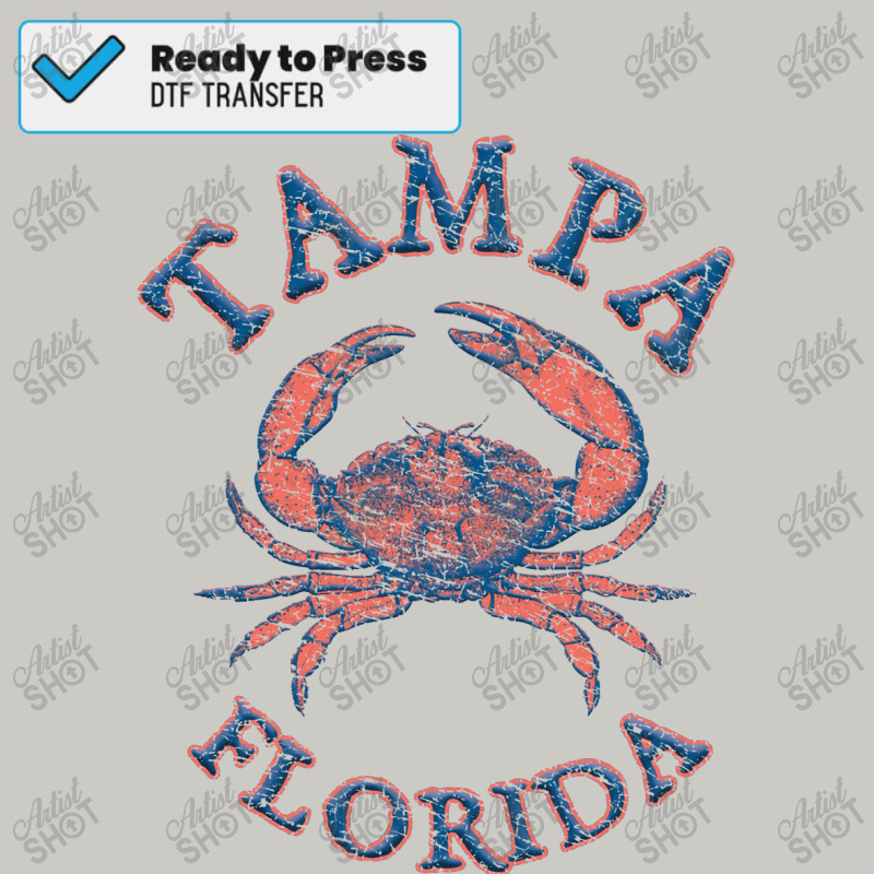 Tampa Florida With Stone Crab On Wind Rose Twoside Dtf Transfer | Artistshot