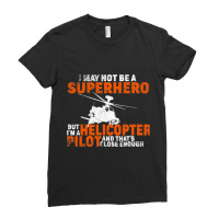 Vintage Superhero Helicopter Pilot Aviation Us Arm Ladies Fitted T-shirt | Artistshot