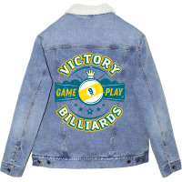 Victory Billiards Unisex Sherpa-lined Denim Jacket | Artistshot