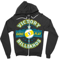 Victory Billiards Zipper Hoodie | Artistshot