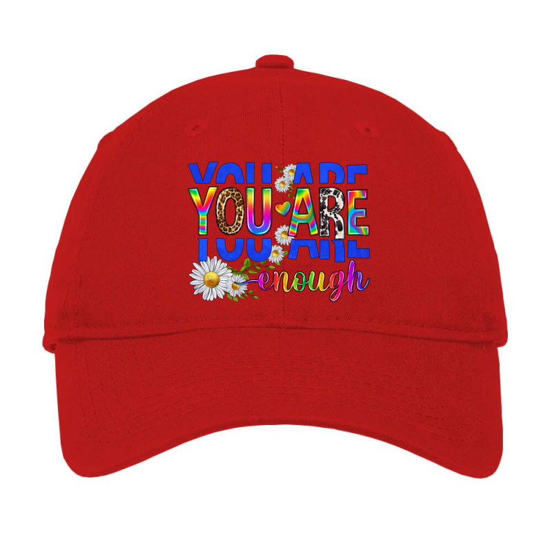 You Are Enough With Daisies Adjustable Cap | Artistshot