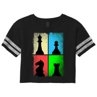 Vintage Chess Piece Retro Chess Player Distressed Scorecard Crop Tee | Artistshot