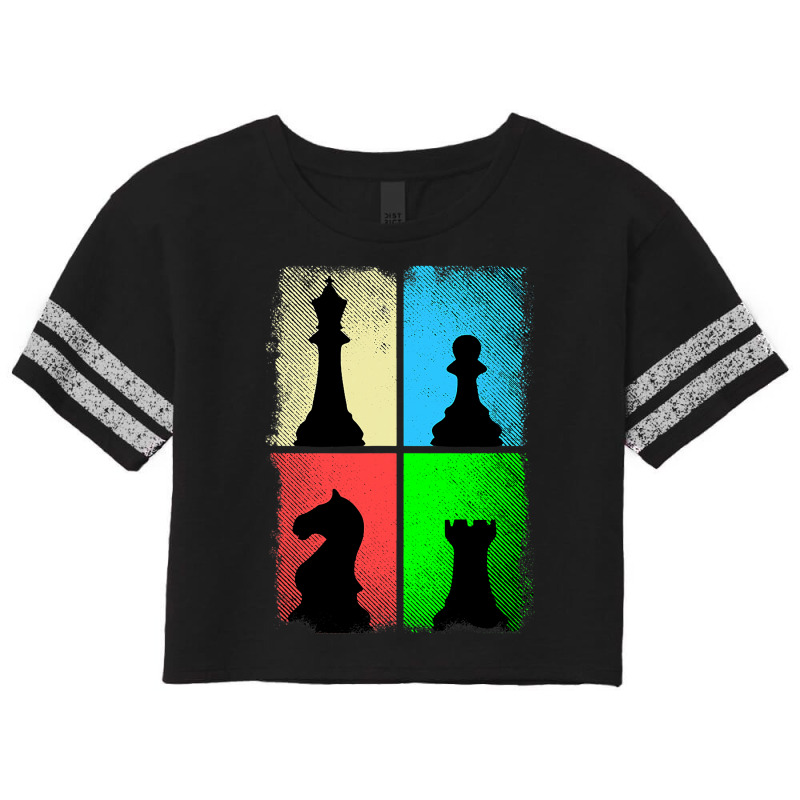 Vintage Chess Piece Retro Chess Player Distressed Scorecard Crop Tee by LamiyaAlejo | Artistshot