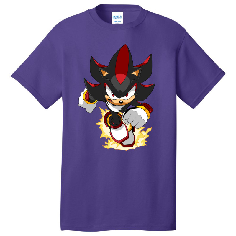 Black Super Hedgehog Running Forward Basic T-shirt | Artistshot