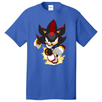 Black Super Hedgehog Running Forward Basic T-shirt | Artistshot