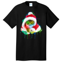 Merry Christmas Cat Basic T-shirt | Artistshot