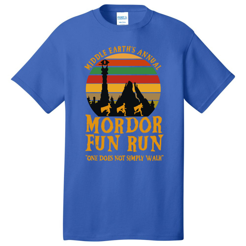 Mordor Fun Run Basic T-shirt by GlassKaca | Artistshot