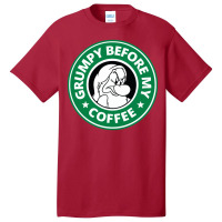 Grumpy Before My Coffee Basic T-shirt | Artistshot