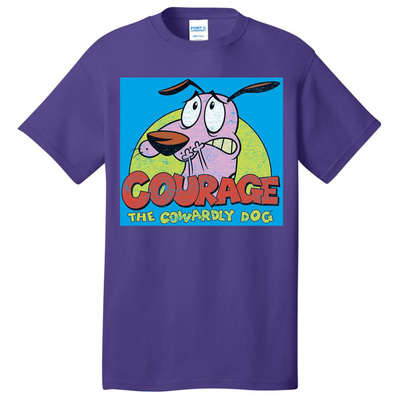 Courage The Cowardly Dog, Colorful Courage, Basic T-shirt | Artistshot