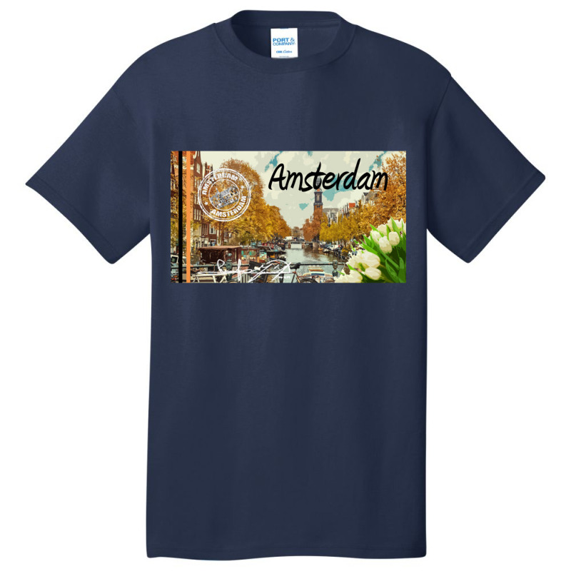 Amsterdam Netherlands City, Amsterdam Netherlands Basic T-shirt by HlebVasilev | Artistshot