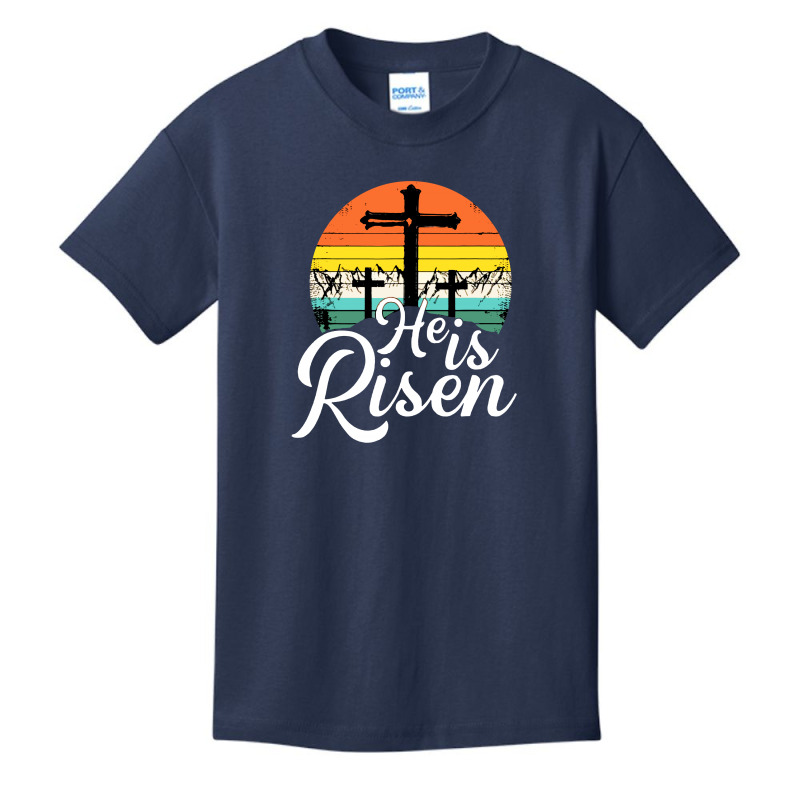 He Is Risen Jesus Basic Youth T-shirt by jurdex Tees | Artistshot