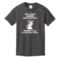 Funny Unicorn When A Woman Laughs During An Argument Basic Youth T-shirt | Artistshot