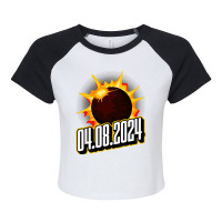 Us Total Partial Eclipse Usa American Totality 04. Raglan Crop Top | Artistshot