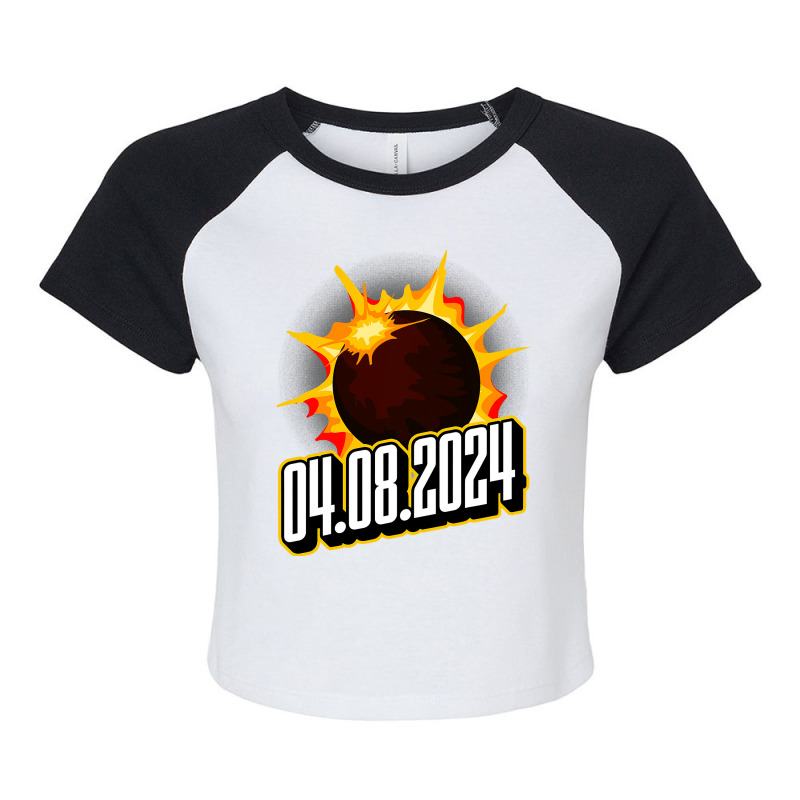 Us Total Partial Eclipse Usa American Totality 04. Raglan Crop Top by JanChao | Artistshot