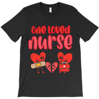 Valentines Day One Loved Nurse Heart Nursing Scrub T-shirt | Artistshot