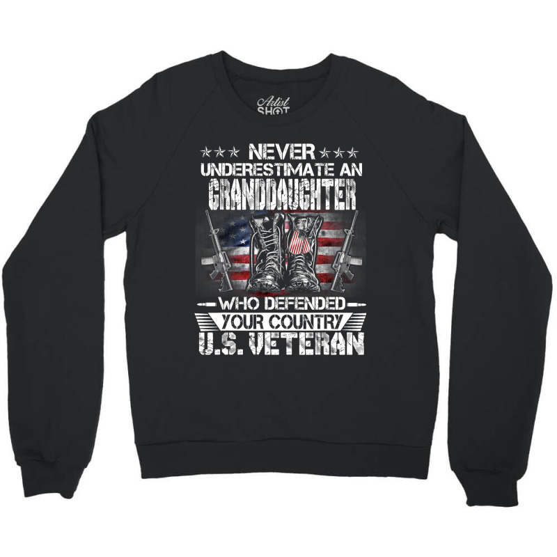 Us Veteran Granddaughter Veterans Day Us Patriot P Crewneck Sweatshirt | Artistshot