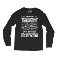 Us Veteran Granddaughter Veterans Day Us Patriot P Long Sleeve Shirts | Artistshot