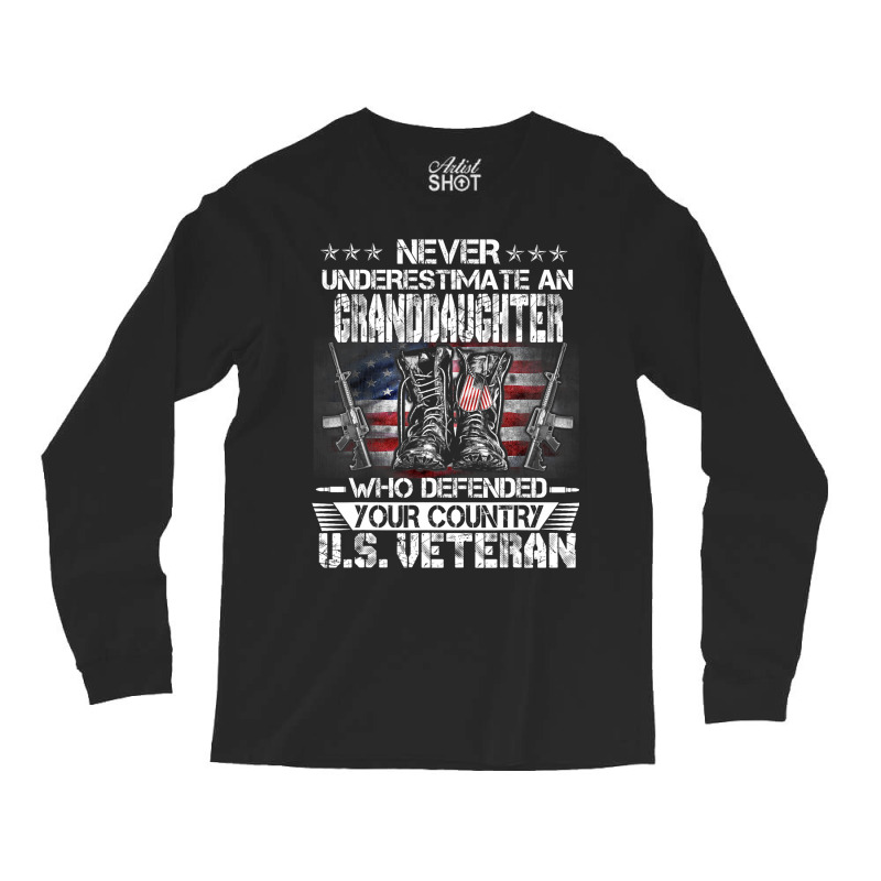 Us Veteran Granddaughter Veterans Day Us Patriot P Long Sleeve Shirts | Artistshot