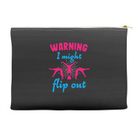 Warning I Might Flip Out Gymnastics Gymnast Cheerl Accessory Pouches | Artistshot