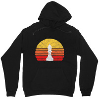 White Bishop Vintage Chess Piece Retro Sunset Dist Unisex Hoodie | Artistshot