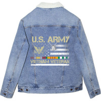 Vietnam Veteran Shirt Us Army Veteran Day Women Me Unisex Sherpa-lined Denim Jacket | Artistshot