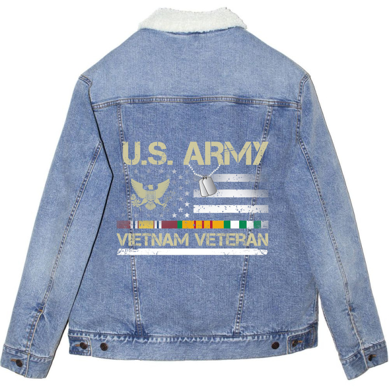 Vietnam Veteran Shirt Us Army Veteran Day Women Me Unisex Sherpa-lined Denim Jacket | Artistshot