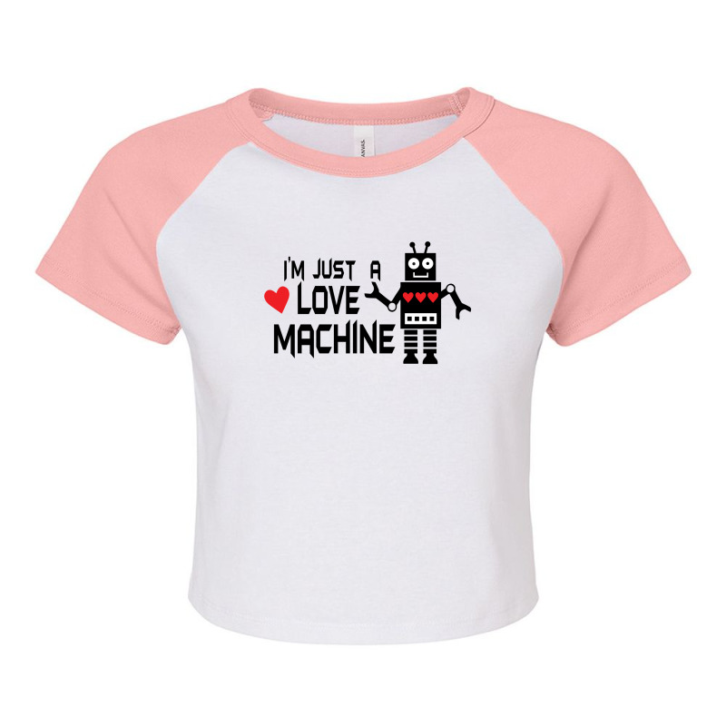 Love Machine Robot Raglan Crop Top by UrsulArt | Artistshot