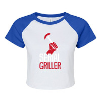 Bbq Serial Griller Funny Raglan Crop Top | Artistshot