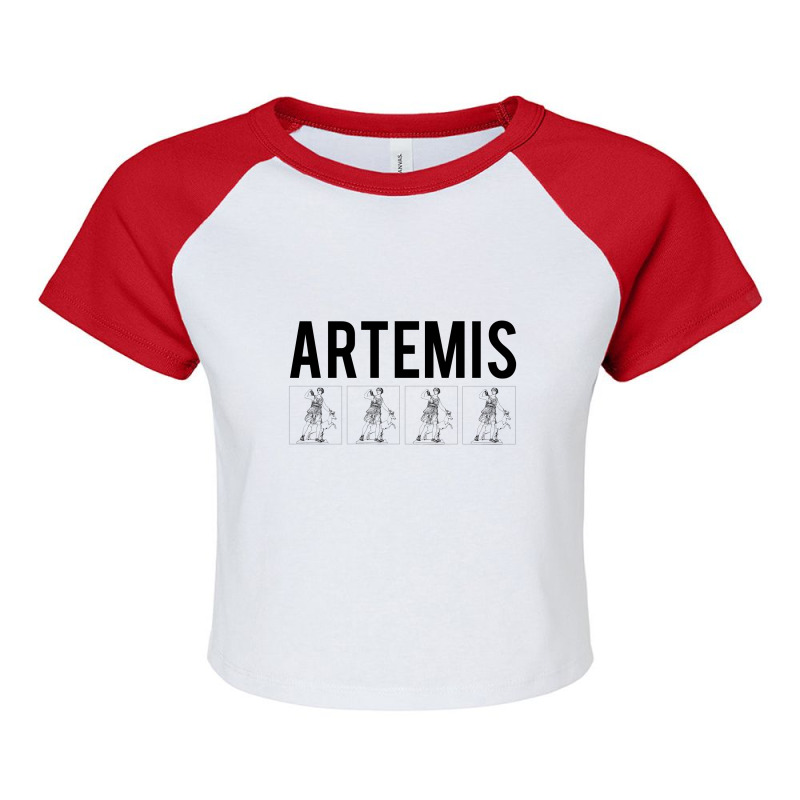 Artemis,  Greek Mythology Raglan Crop Top by Cypryanus | Artistshot