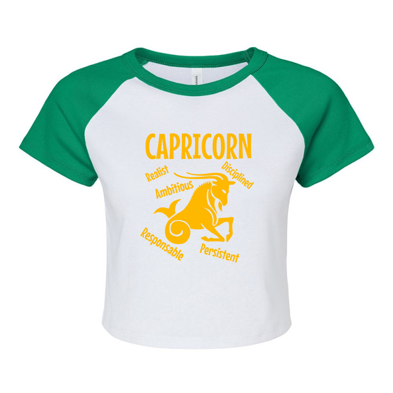 Sign Capricorn Raglan Crop Top by Cypryanus | Artistshot