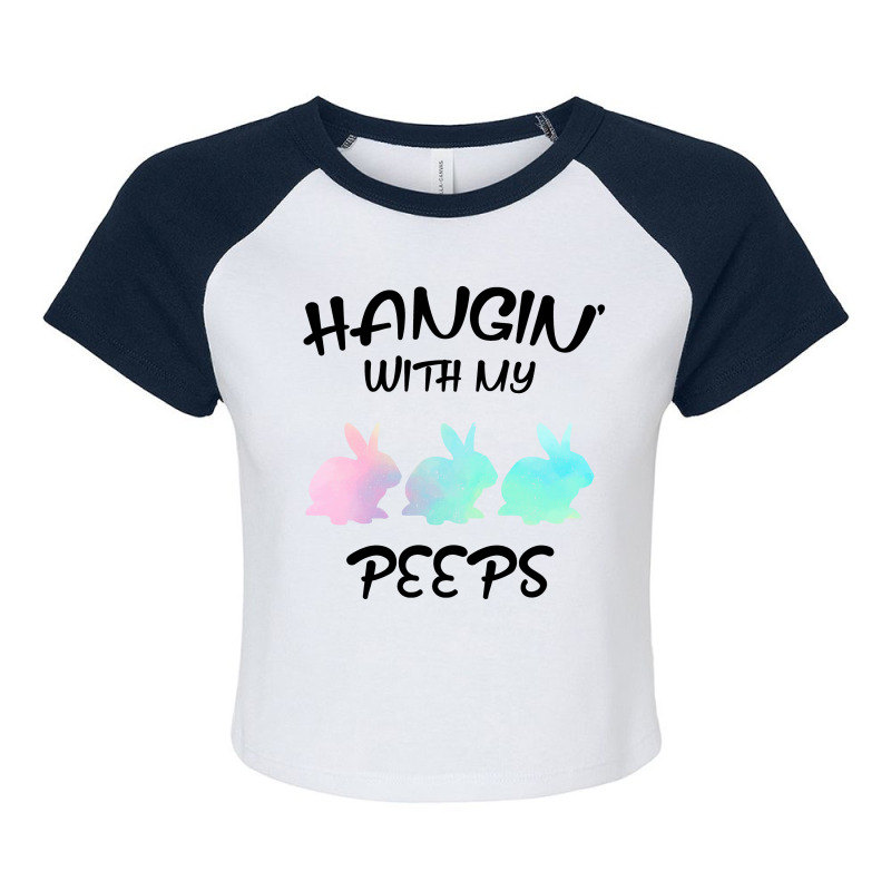 Hangin With My Peeps For Light Raglan Crop Top by Gurkan | Artistshot