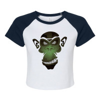 Monkey Mosaic Raglan Crop Top | Artistshot