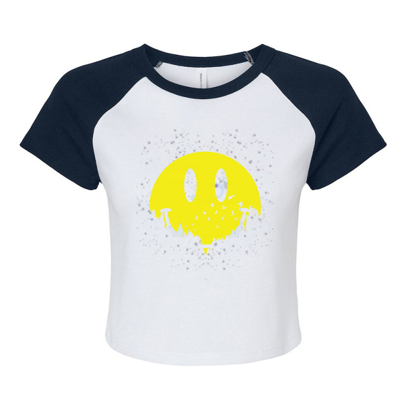 Smiley Planet Raglan Crop Top by Gurkan | Artistshot