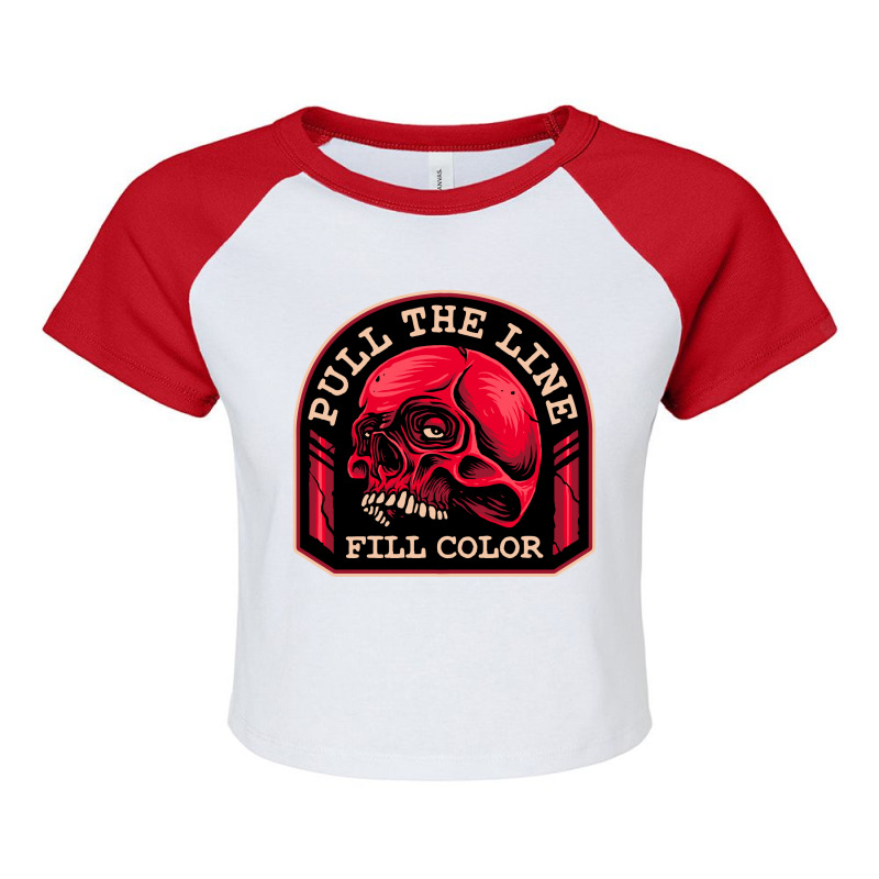 Pull The Line Raglan Crop Top by STAYHOOM | Artistshot