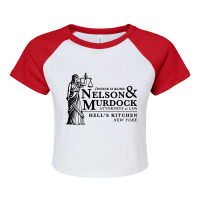 Daredevil Attorneys At Law Raglan Crop Top | Artistshot