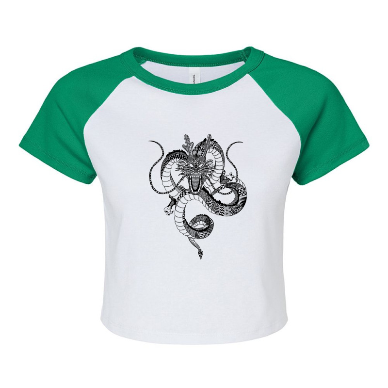 Aztec Shenron Png Raglan Crop Top by NemiMakeit | Artistshot