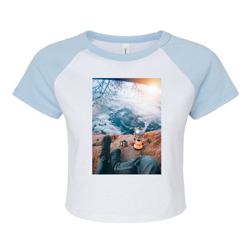 Away From Home Raglan Crop Top by omerpsd | Artistshot