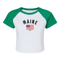 Maine Raglan Crop Top | Artistshot