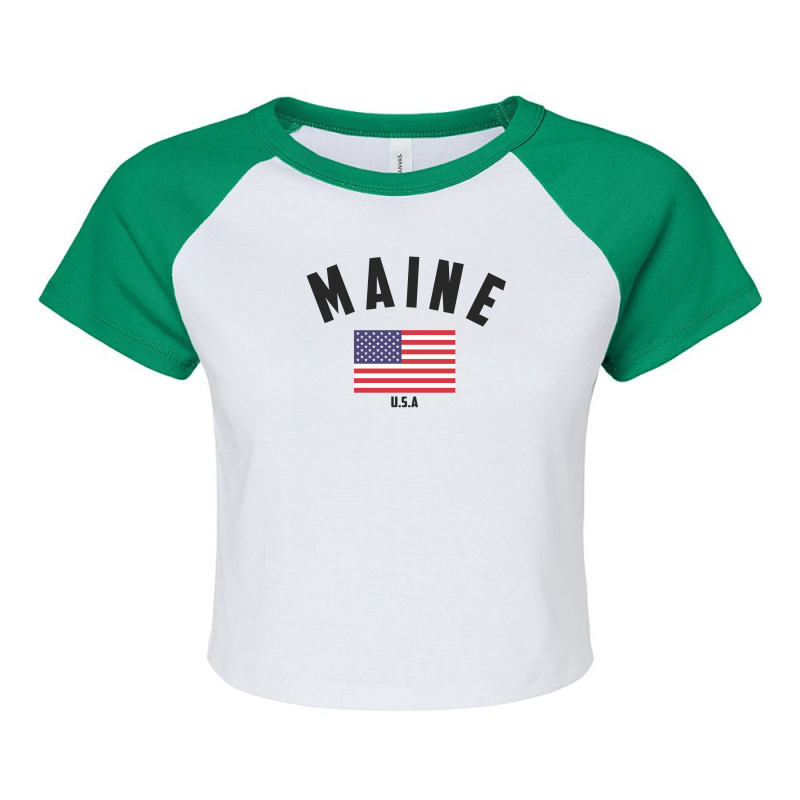 Maine Raglan Crop Top by Chris Ceconello | Artistshot